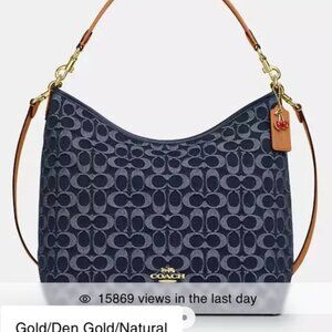 Coach laurel denim bag large